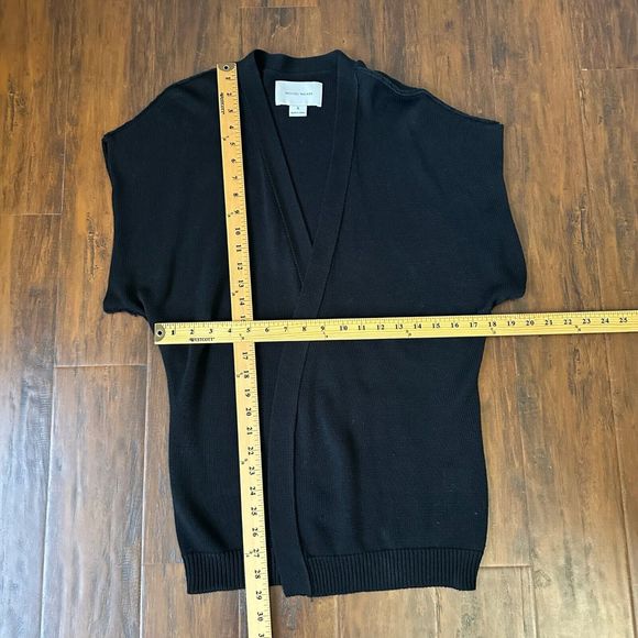 BROCHU WALKER Short Sleeve Knit Open Front Cardigan in Black #S210508 - Picture 10 of 10